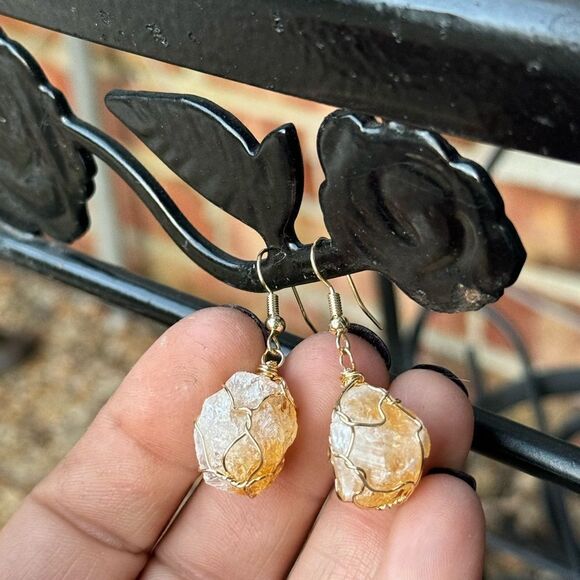NIB Colors of Brazil Citrine Earrings in Goldtone 31.00 ctw - Picture 9 of 9